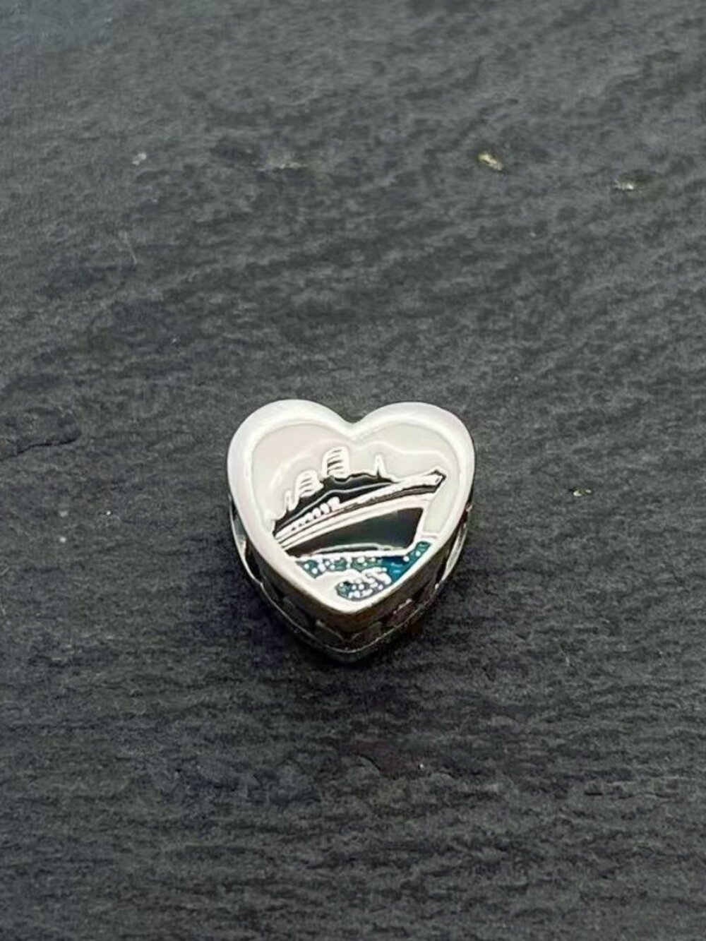 Pandora Alaska Exclusive Whale Tail Cruise Ship Heart Charm Jewelry